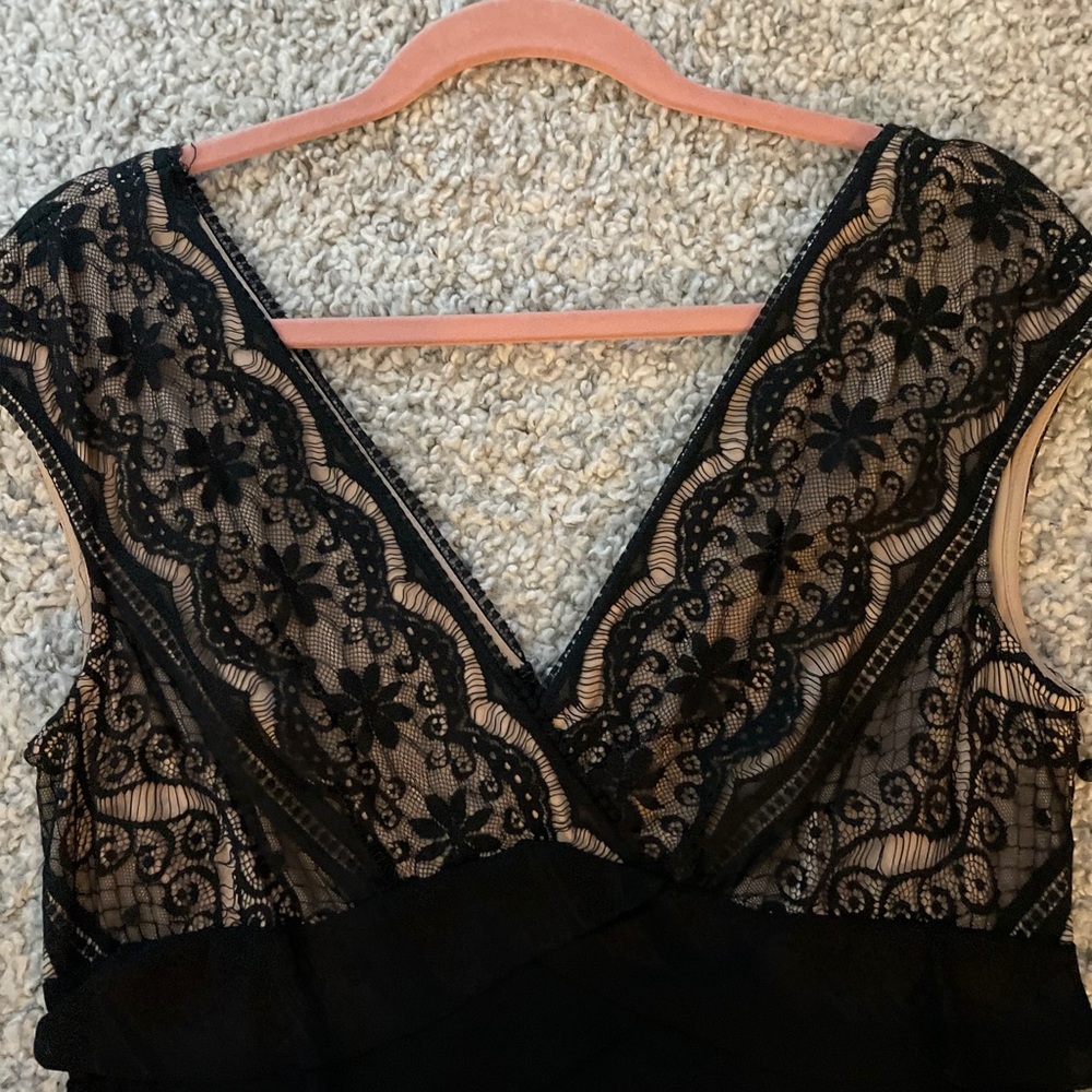 Adrianna Papell Lace Bodice Shutter Dress - Picture 12 of 16